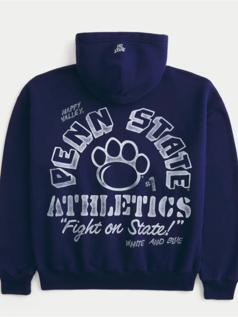 NWT Hollister Boxy Zip-Up Penn State University Nittany Lions Graphic Hoodie